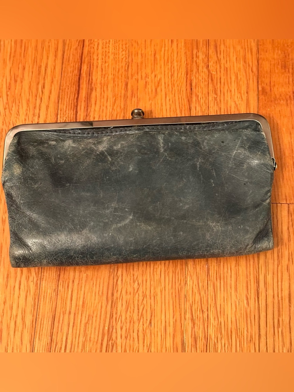 HOBO Wallet Teal/Blue Green Genuine Leather International Original Lauren Clutch